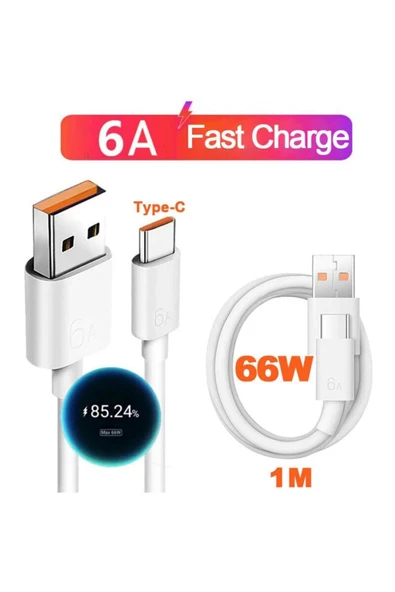 AXYA 6A Type C Şarj Data Kablosu SuperCharge 66W ürün görseli 1