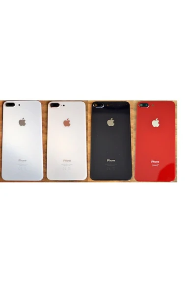 AXYA Apple iPhone 8 Plus Arka Pil Batarya Kapak Cam Kamera Lensli Beyaz ürün görseli 1