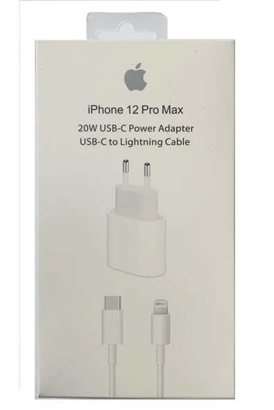 AXYA İphone 12 Pro-Max 20W Uyumlu Şarj Adaptörü ve Şarj Kablosu-İTHAL ürün görseli 1