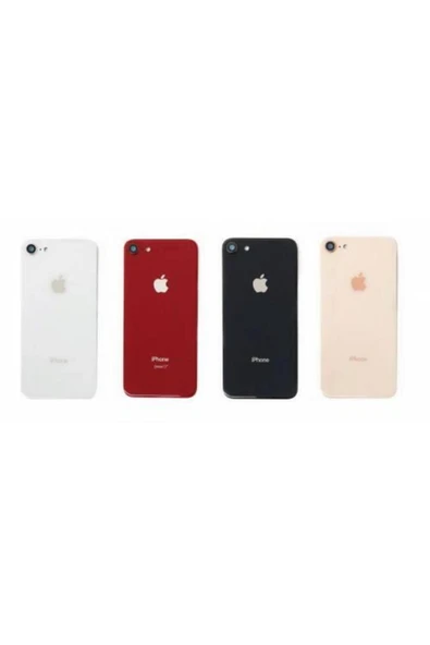 AXYA Apple iPhone 8 Arka Pil Batarya Kapak Cam Kamera Lensli Beyaz ürün görseli 1