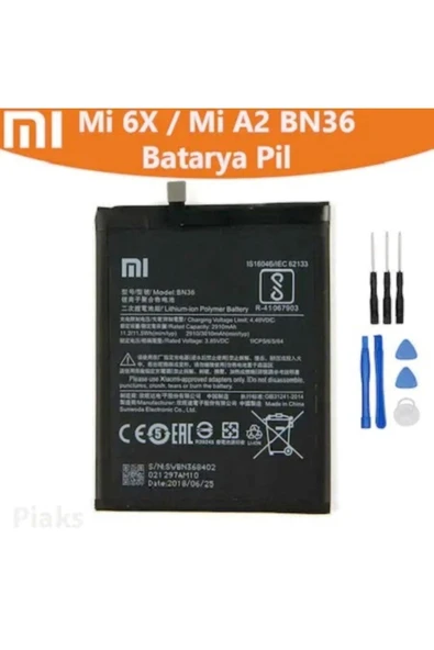 AXYA Xiaomi Mi 6X/Redmi A2/Mi A2 Bn36 Pil Batarya ve Tamir Seti ürün görseli 1