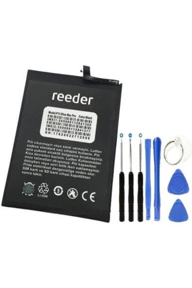 AXYA Reeder P13 Blue Max Pro 2021 Pil Batarya+tamir Set ürün görseli 1