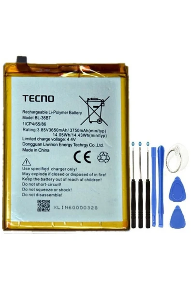 AXYA Tecno Camon Ca6 Pil Batarya Bl-36bt+tamir Seti ürün görseli 1