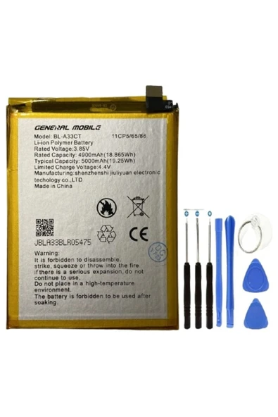 AXYA General Mobile Gm22 Plus Pil Batarya Bl-a33ct+tamir Set 5000 Mah ürün görseli 1