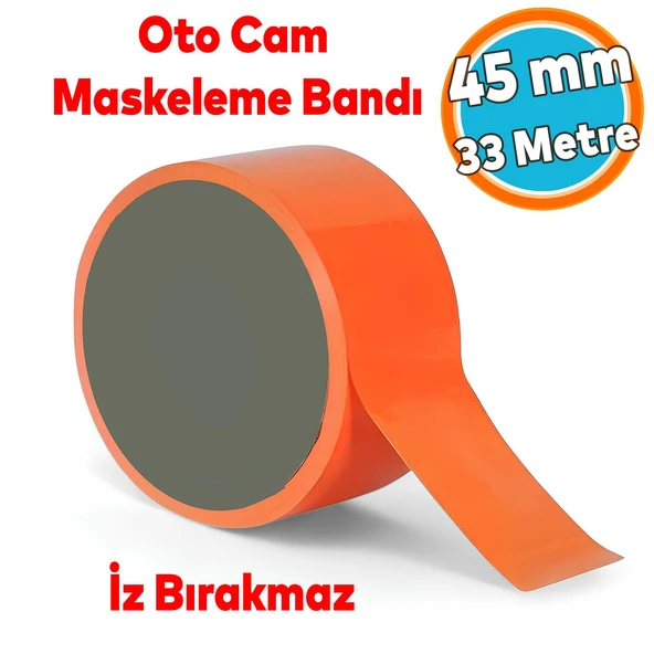 Oto Cam Montaj Tamir Sabitleme Bandı İz Bırakmaz Güçlü Yapışkanlı Araç Maskeleme Bandı 45 mm x 33 m ürün görseli 1