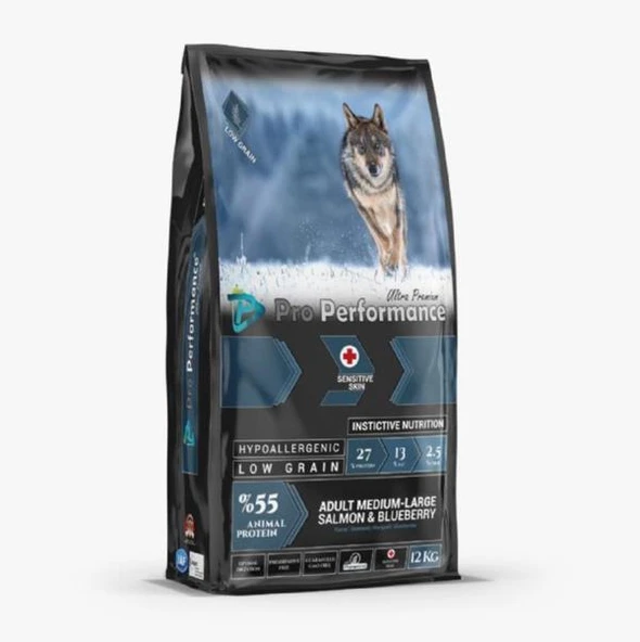 Pro Performance Ultra Premium Orta ve Büyük Irklar İçin Somonlu ve Yaban Mersinli Yetişkin Köpek Maması 12 Kg ürün görseli 1