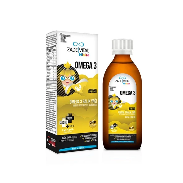 Zade Vital Miniza Omega3 Doğal Limon Aromalı 150 ml ürün görseli 1