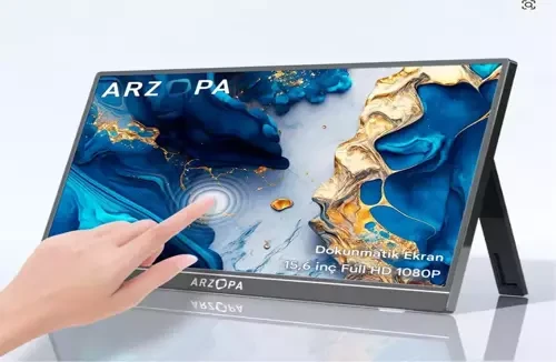 Arzopa A1 T 15.6" Full Hd 60Hz IPS Ultra Ince Dokunmatik Taşınabilir Monitör ürün görseli 1