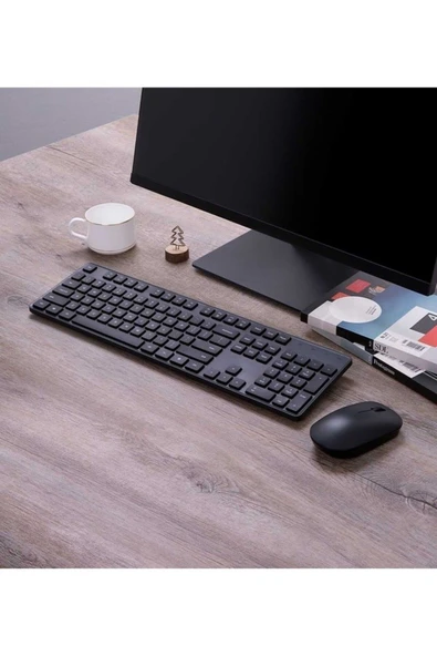 AXYA Wireless Kablosuz Klavye ve Mouse Seti Siyah - Resim 4