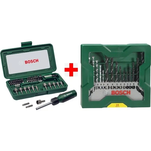 Bosch X-Line 15 Parça Matkap Ucu Seti + 46 Parça Tornavida Vidalama Lokma Ucu Aksesuar Seti ürün görseli 1