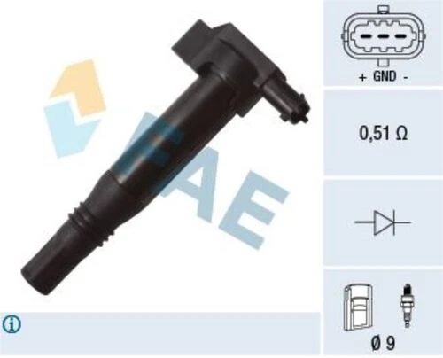 FAE 80273 ATEŞLEME BOBİNİ P301 P2008 P308 P108 P208 C ELYSEE C4 P ürün görseli 1