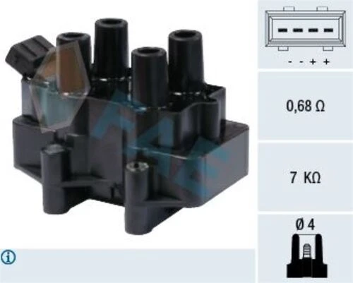 FAE 80223 ATEŞLEME BOBİNİ VECTRA B ASTRA F OMEGA B VECTRA A X20XE ürün görseli 1
