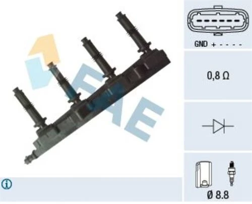 FAE 80269 ATEŞLEME BOBİNİ VECTRA C Z22YH ürün görseli 1