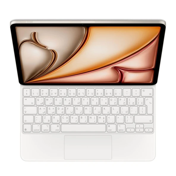 PTTAVM: Apple 13 inç iPad Pro için Magic Keyboard - Arapça - Beyaz