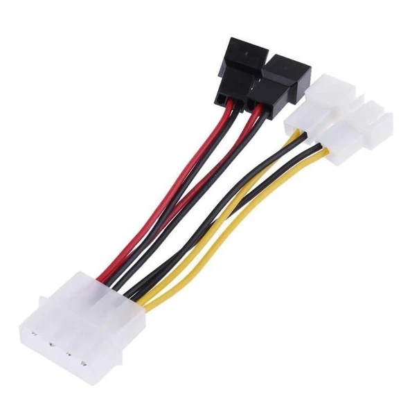 4475 Fan Çoklayıcı Kablosu Splitter 4 pin Switch 3 pin 3 Port ürün görseli 1