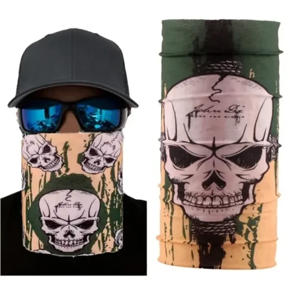 Haki Kafatası Baskılı Boyunluk (Baf,Bandana)25x48 cm ürün görseli 1