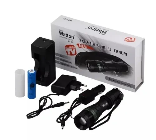 Blackwatton Wt-037-Şarjlı Zoomlu Acil Durum Feneri ürün görseli 1