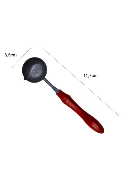 Ahşap Sap Mum Mühürü Eritme Kaşığı Teflon Kaplama Yapışmaz Yüzey ürün görseli 1