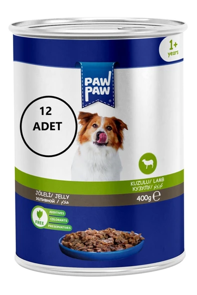 paw paw Kuzu Etli Yetişkin Köpek Konservesi 400Gr 12'li ürün görseli 1