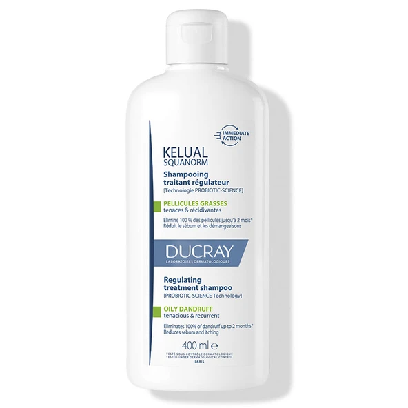 Ducray Kelual Squanorm Normal ve Yağlı Saçlar İçin Kepek Karşıtı Şampuan 400 ml ürün görseli 1