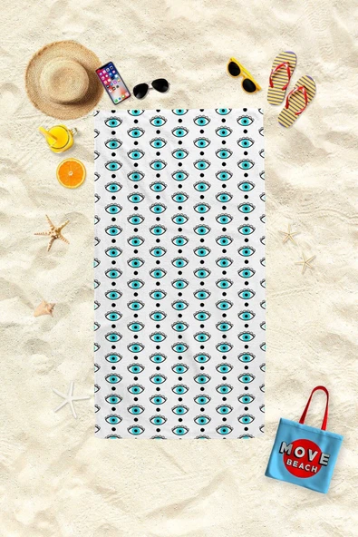 MoveBeach Desenli Plaj Havlusu, Banyo Havlusu ürün görseli 1