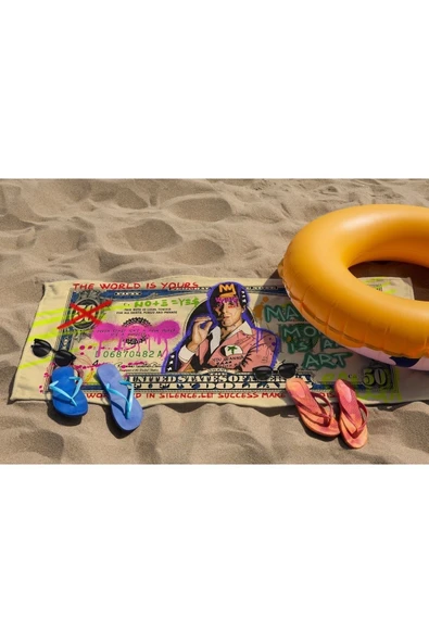 MoveBeach desenli plaj havlusu - Resim 3