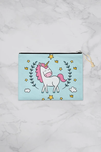 MoveBeach Unicorn Desenli Çok Amaçlı Portföy & Clutch Çanta ürün görseli 1