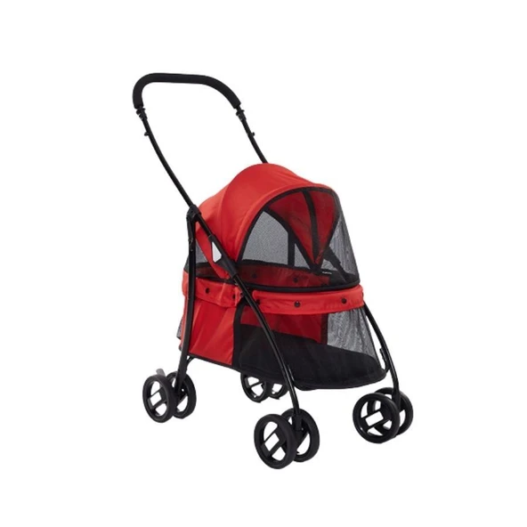 Tommy Evcil Hayvan Arabası Kırmızı 67x47x98 Cm Max 15 Kg ürün görseli 1