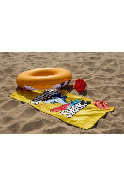 MoveBeach Desenli Çocuk Plaj Havlusu - Resim 3