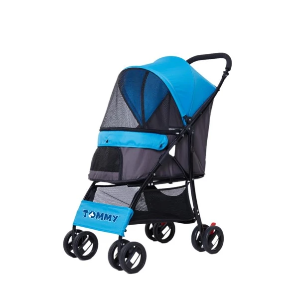 Tommy Evcil Hayvan Arabası Mavi 67x47x98 Cm Max 15 Kg ürün görseli 1