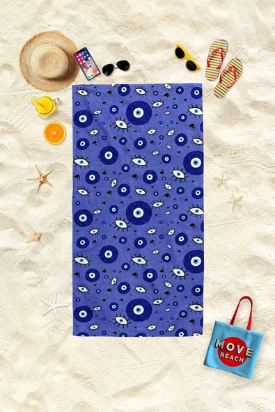 MoveBeach Desenli Plaj Havlusu, Banyo Havlusu ürün görseli 1