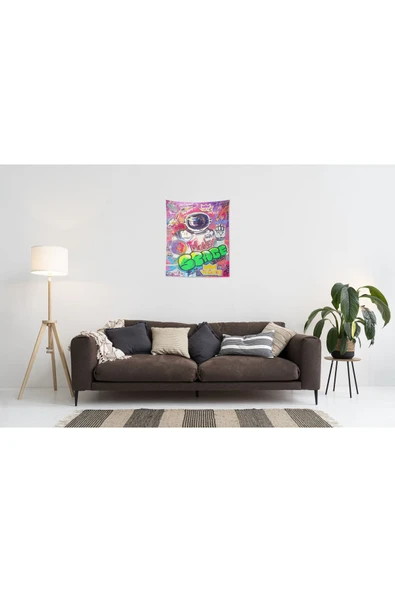 move home Desenli kumaş duvar örtüsü - Resim 6