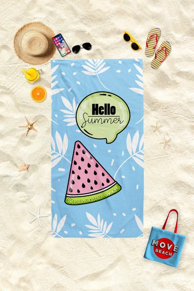 MoveBeach Desenli Plaj Havlusu, Banyo Havlusu ürün görseli 1