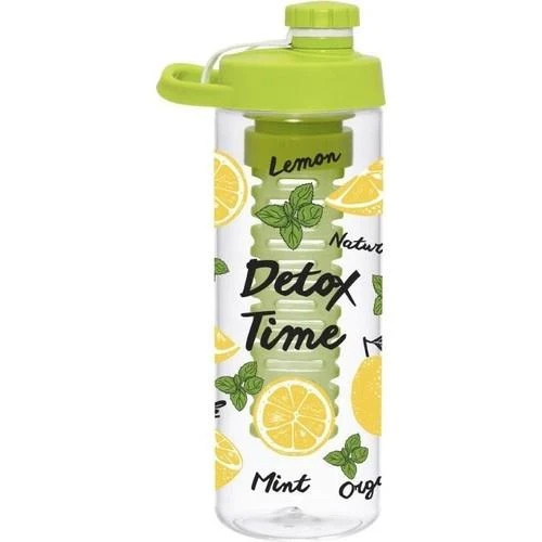 HEREVİN MATARA LİMON DESEN VİDALI KAPAK 650 ML ürün görseli 1