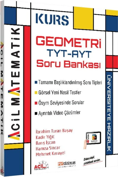 Acil Yayınları TYT AYT Geometri KURS Soru Bankası ürün görseli 1
