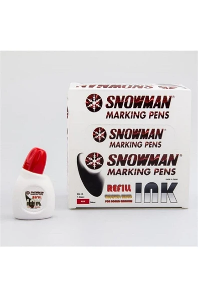 SNOWMAN BEYAZ TAHTA KALEMİ MÜREKKEBİ 90 CC KIRMIZI ürün görseli 1