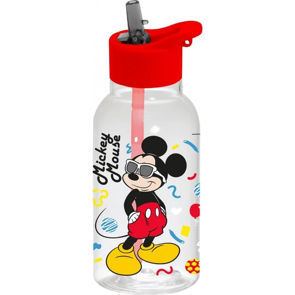 HEREVİN MATARA MICKEY MAUSE DESENLİ PİPETLİ 460 ML ürün görseli 1