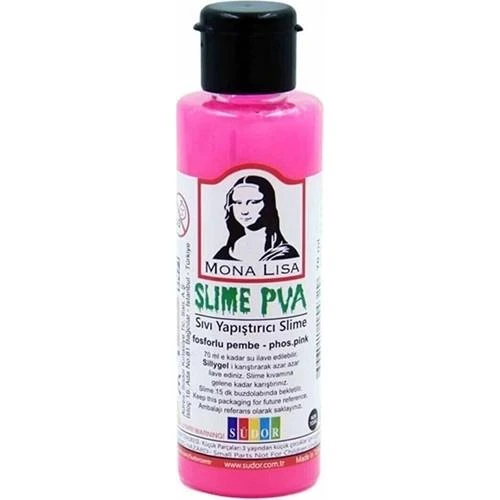MONALİSA SIVI SLİME 70ML FOSFORLU PEMBE 12 ADET ürün görseli 1
