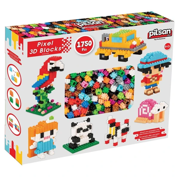 PİLSAN PIXEL BLOKLAR 3D Lİ 1750 PARÇA ürün görseli 1