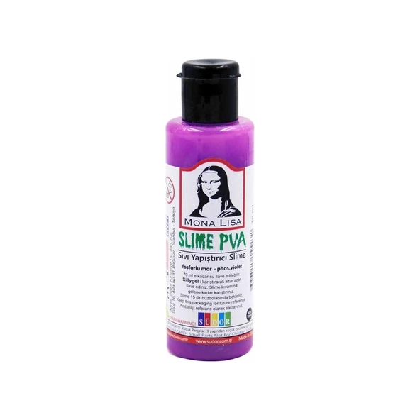 MONALİSA SIVI SLİME 70 ml FOSFORLU MOR 12 ADET ürün görseli 1