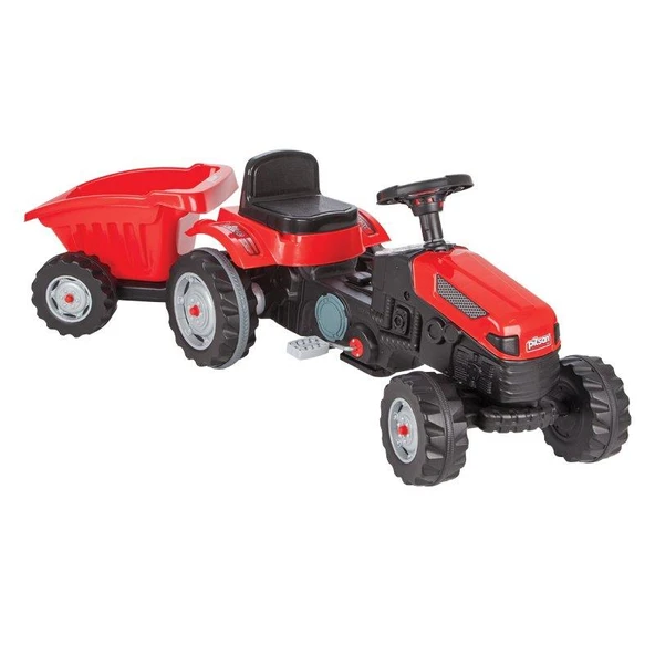 PİLSAN TRAKTÖR RÖMORKLU ACTIVE PEDALLI KIRMIZI ürün görseli 1