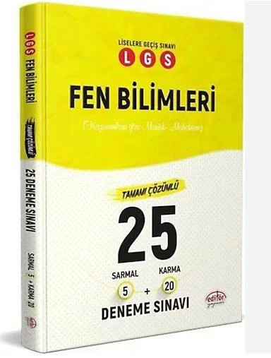 EDİTÖR LGS FEN BİLİMLERİ 25 Lİ DENEME SINAVI ürün görseli 1