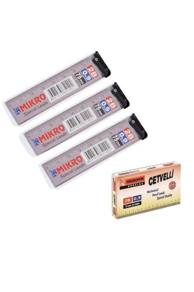 Mikro M-750 75Mm Cetvelli Kurşun Kalem Ucu 0.9Mm - 3 Adet - Resim 2