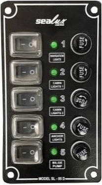 5 ANAHTARLI İZOLELİ DİKEY SWITCH PANEL  Tekne & Yacht - Yat ürün görseli 1