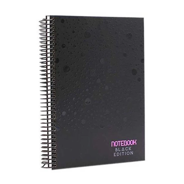 MİKRO DEFTER 17X24 BLACK EDİTİON ÇİZGİLİ 120 YAPR ürün görseli 1