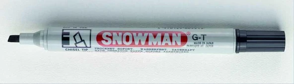 SNOWMAN PERMANENT MARKÖR KESİK UÇ SİYAH ürün görseli 1