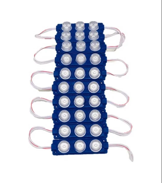 Parmak Lamba 3 Ledli Mavi 12V 10 Lu  Set ürün görseli 1