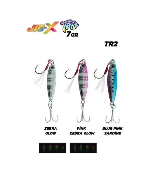 Fujin Jig-x Trio 3'lü Micro Jig 7 Gr. Tr2 7gr - 3lu ürün görseli 1