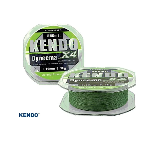 Kendo Dyneema X4 120 Metre Yeşil Ip Misina-0.20 ürün görseli 1