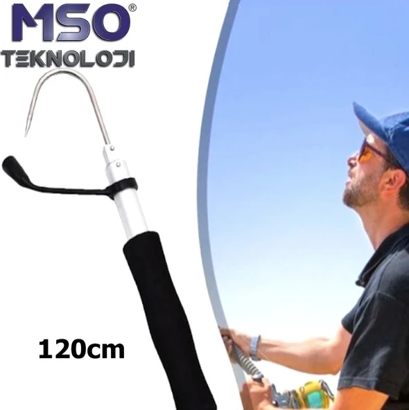 MSO Olta Balıkçılık Alüminyum & Paslanmaz Çelik Teleskopik Kakıç 120 CM ürün görseli 1